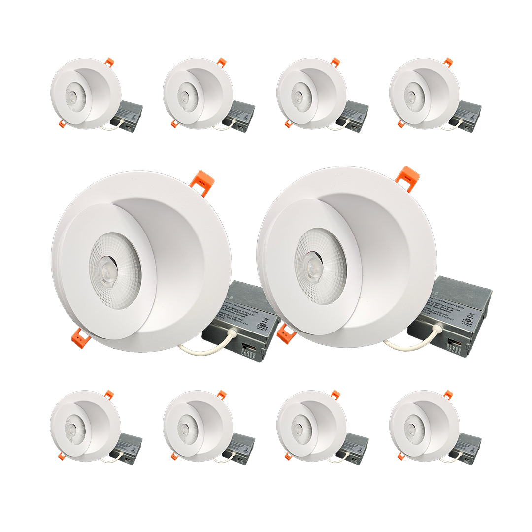 6” LED GIMBAL Lights (360 Twist Angle) 12-Watt WHITE Color