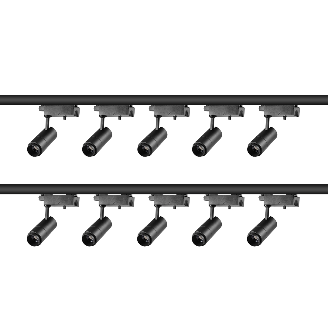 Luminous Series - Track Light with Adjustable Beam Control 15-60 Degreed and Built-In Dimmer - 30W, 110V, 3-Wire US Standard, 2700 Lumens, 4000K and Track Dimmable