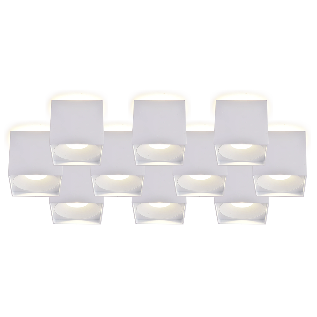 Up/Down Series - Square 12W Fixed Mount - Built-in LED - Turn on Up, Down or Both with One Control, 12W/4000K Down Light, 4W/ 3000K Up Light