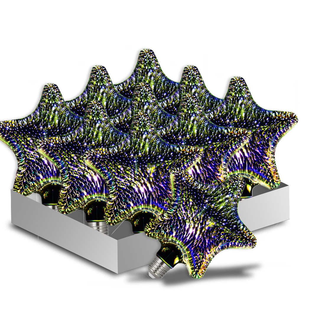 LED E26/E27 4W 125 STAR 3D SHAPE DIM 2200K D:5.5" L:6.1" DIM