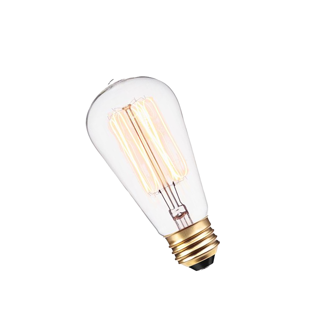 INCANDESCENT ST64 HAIRPIN STYLE FILAMENT 29 ANCHORS 2200K CLEAR D:2.75" L:5.75