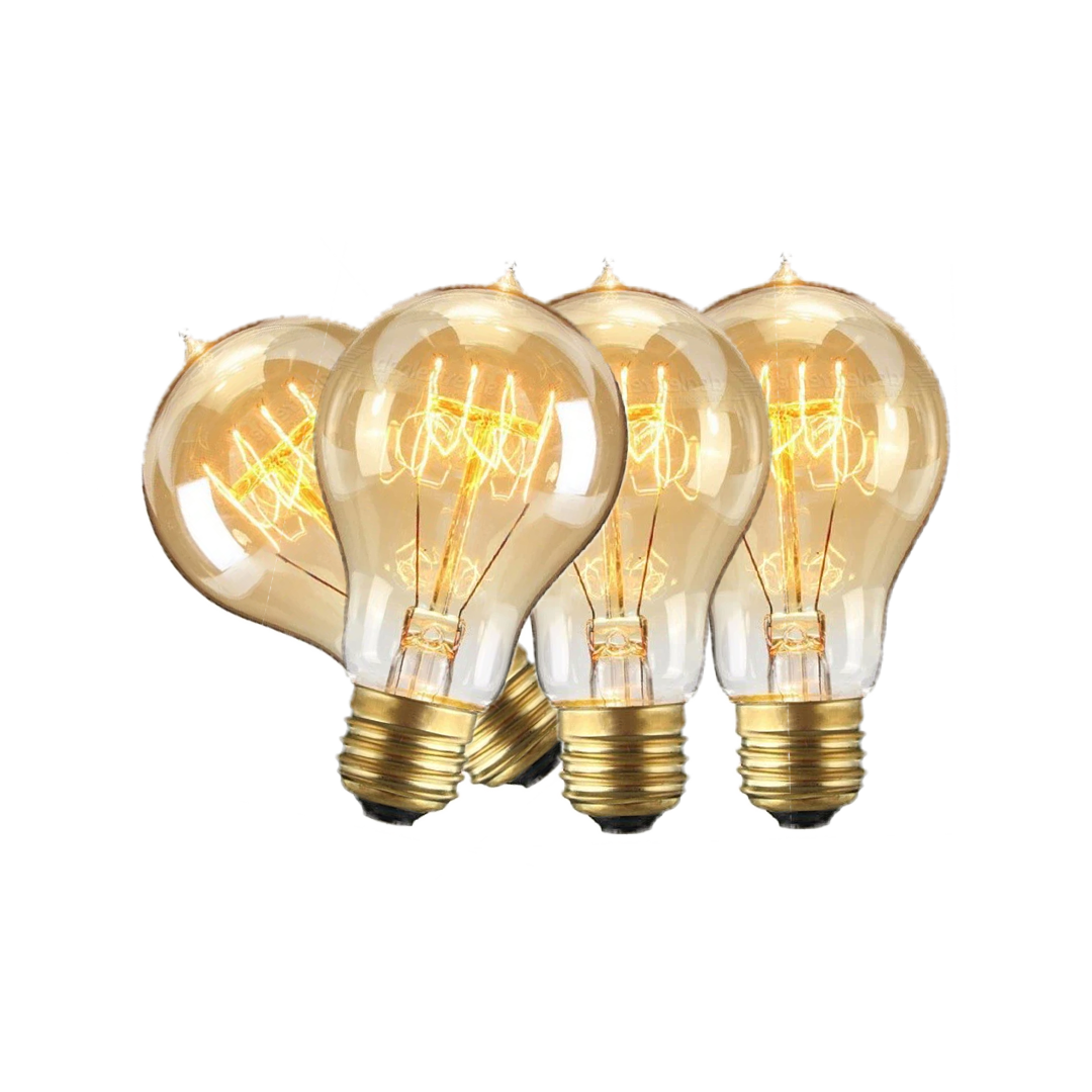 4W A19 LED Filament Bulb – Dimmable, Warm Glow, 210 Lumens