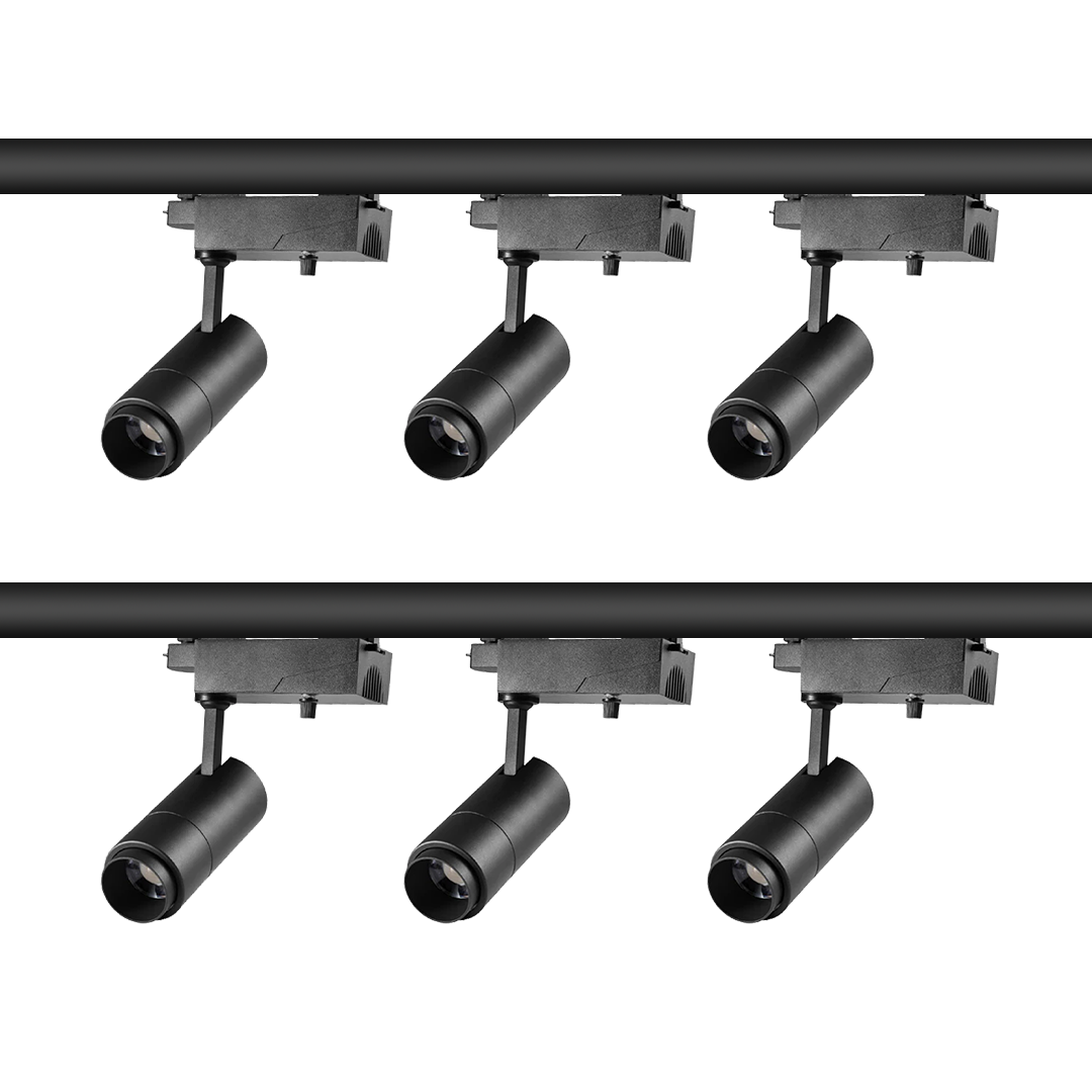 Luminous Series - Track Light with Adjustable Beam Control 15-60 Degreed and Built-In Dimmer - 30W, 110V, 3-Wire US Standard, 2700 Lumens, 4000K and Track Dimmable