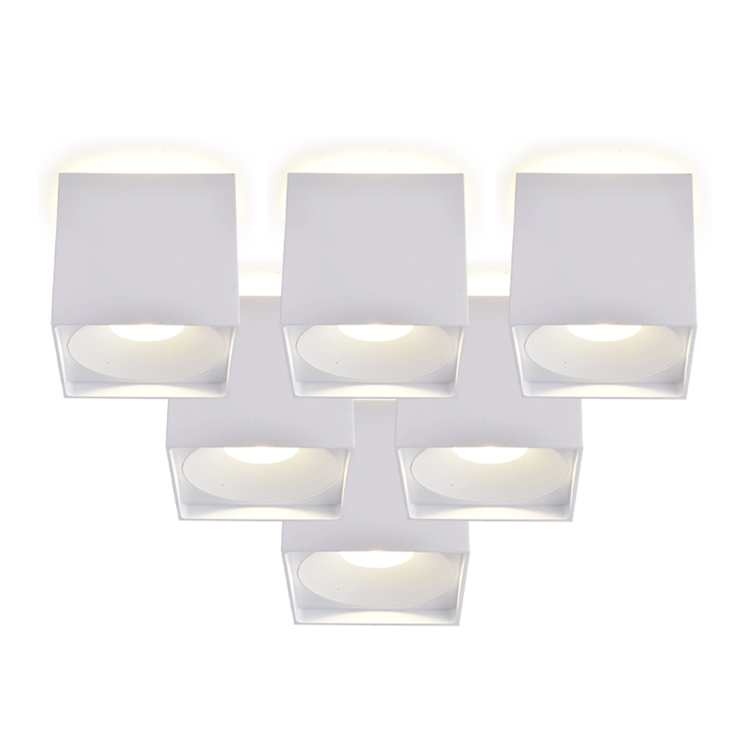 Up/Down Series - Square 12W Fixed Mount - Built-in LED - Turn on Up, Down or Both with One Control, 12W/4000K Down Light, 4W/ 3000K Up Light