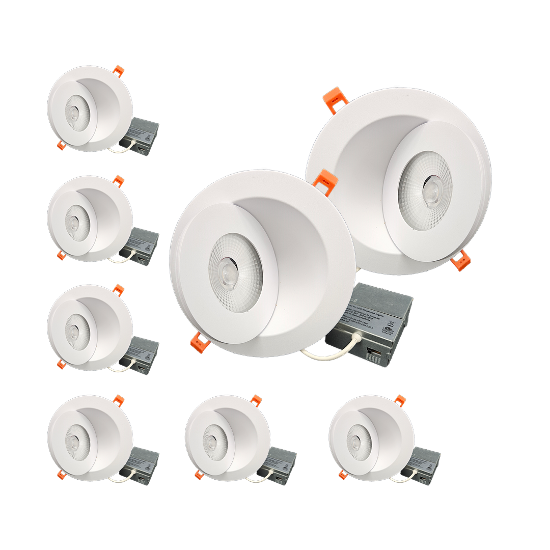 6-Inch White 360° LED Gimbal Recessed Light