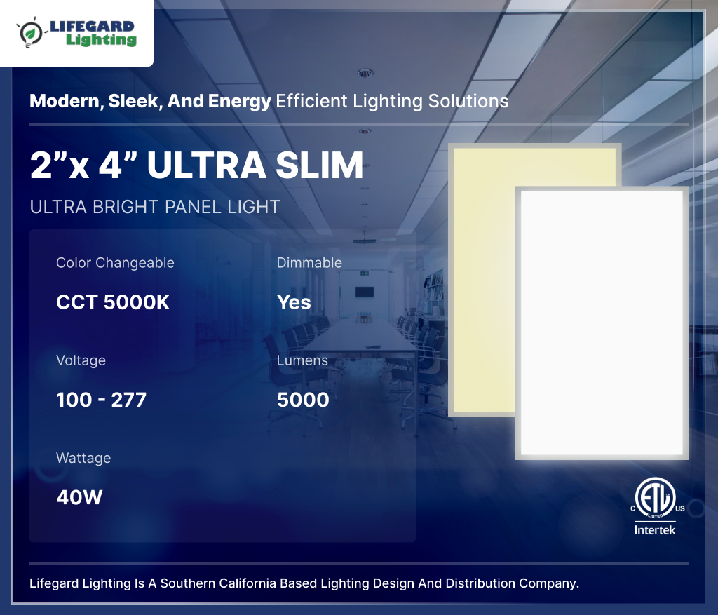 PANEL LIGHT 2'x4' Color:5000k