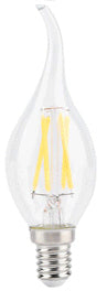 LED C35 E12/E14S FLAME V SHAPE FILAMENT 3000K..D:35MM L:130MM DIM WITH 2SUPPORT