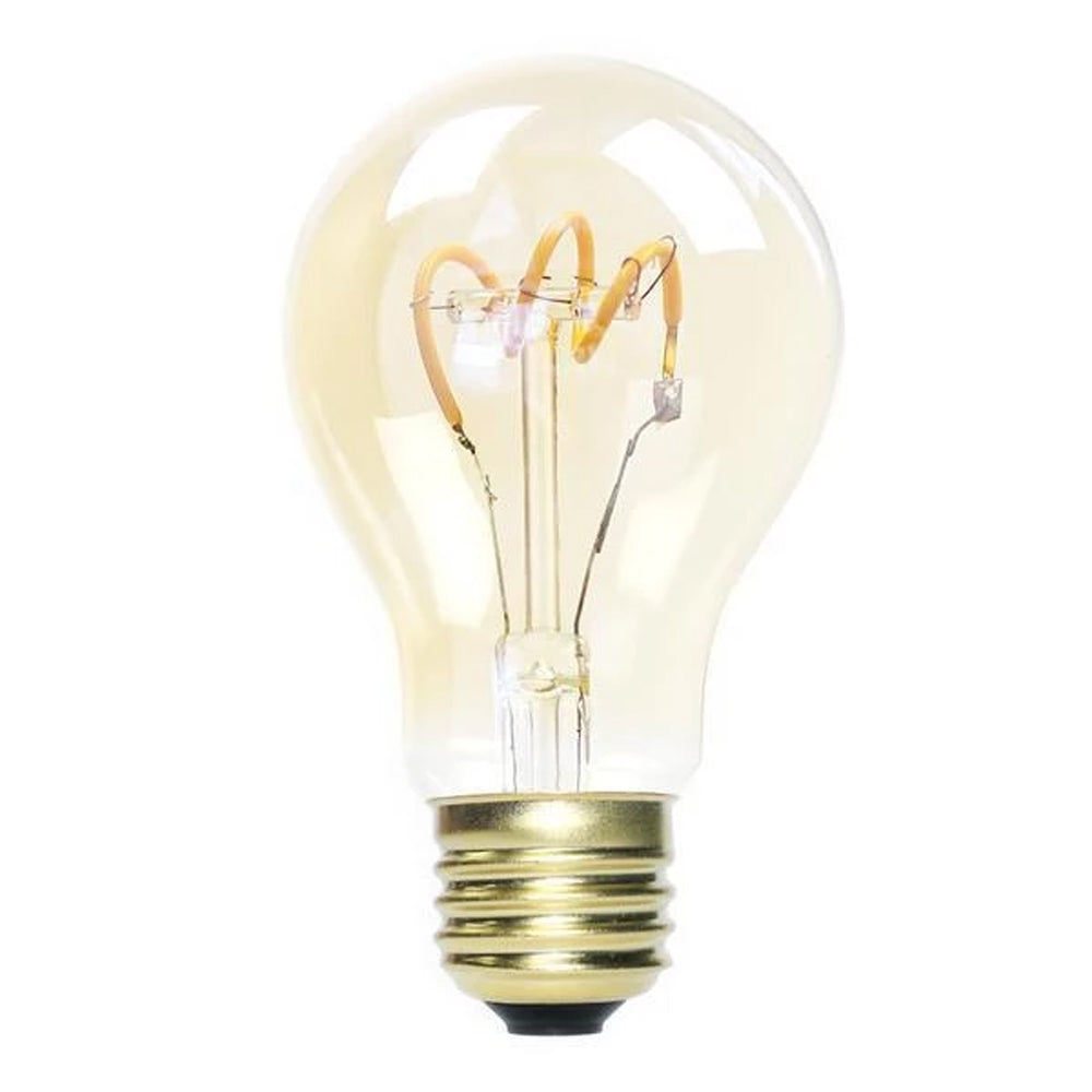 A19 Dimmable Vintage Spiral LED Filament Lights Bulb Amber Glass LED, 25W Equivalent,Warm White 2200K, E26 Base 210 Lumans