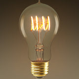 A19 Dimmable Vintage Spiral LED Filament Lights Bulb Amber Glass LED, 25W Equivalent,Warm White 2200K, E26 Base 210 Lumans