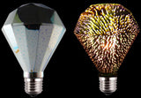 LED E26/E27 4W 110V DIAMOND Shaped 3D Bulb 2200K FILAMENT