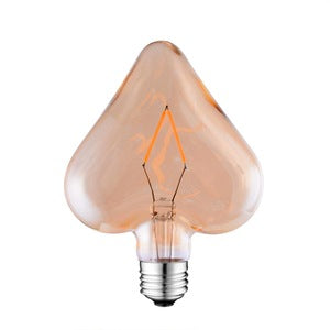 LED E26/E27 4W 125 HEART SHAPE /SPIRAL SHAPE..FILAMENT DIM 2200K