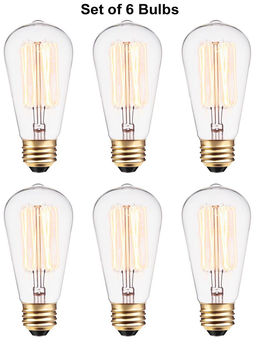 Incandescent Antique Filament Light Bulb 2200K - CLEAR - ST64 HAIRPIN STYLE