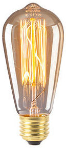 Incandescent Antique Filament Light Bulb 2200K - AMBER - ST64 HAIRPIN STYLE