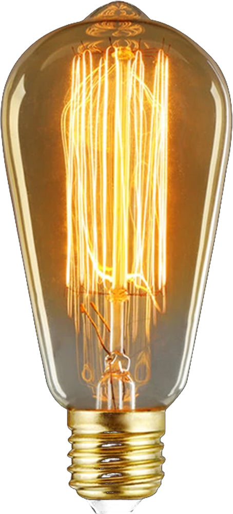 Incandescent Antique Filament Light Bulb 2200K - AMBER - ST64 HAIRPIN STYLE