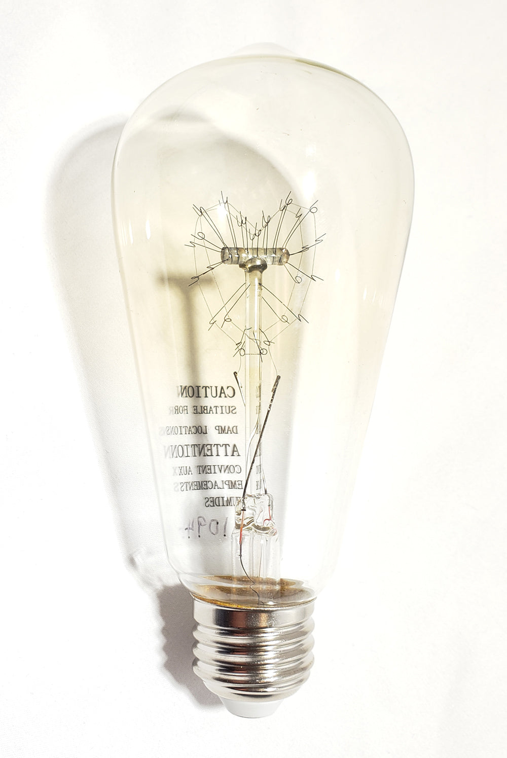 Incandescent Antique HEART SHAPED Filament Light Bulb 2200K - CLEAR - ST64 HAIRPIN STYLE