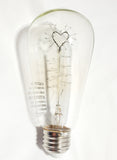 ST64 HAIRPIN STYLE CLEAR HEART SHAPED CHRISTMAS TREE Incandescent Filament Light Bulb 2200K CLEAR D:64MM L:146MM