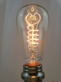 ST64 HAIRPIN STYLE CLEAR HEART SHAPED CHRISTMAS TREE Incandescent Filament Light Bulb 2200K CLEAR D:64MM L:146MM